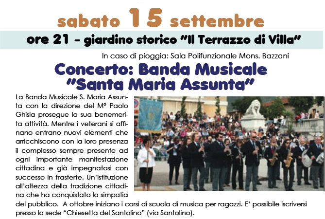 Concerto banda musicale "Santa Maria Assunta" 2012