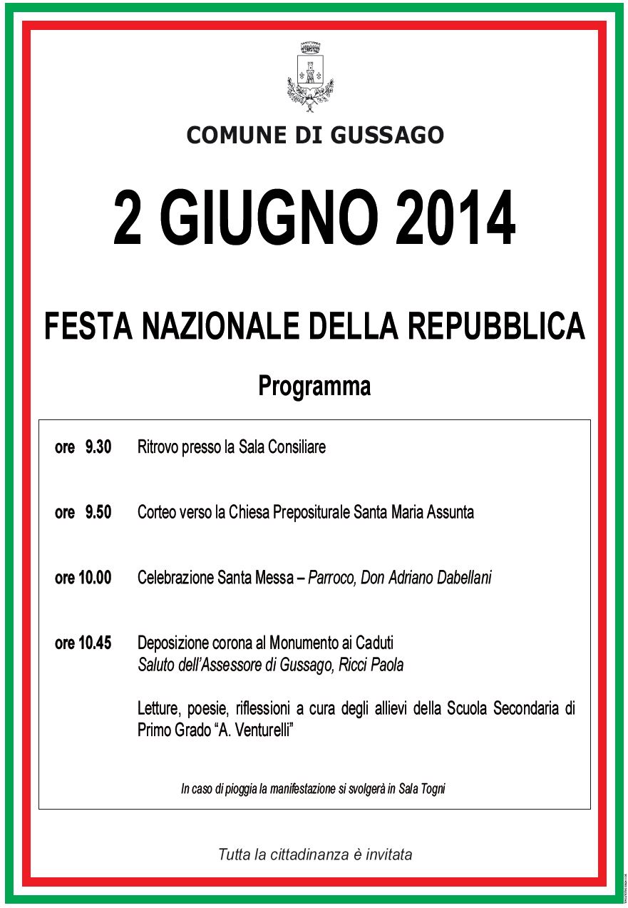 2 giugno: festa della Repubblica Italiana 2014