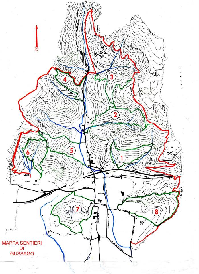 Mappa sentieri Gussago