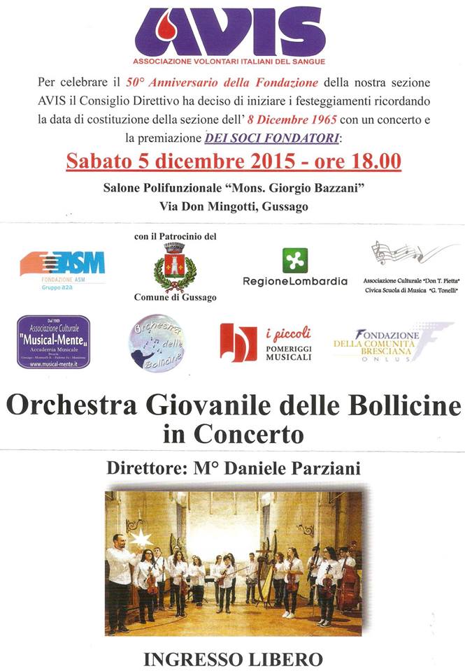 Concerto orchestra bollicine Avis 2015