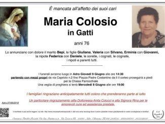 Necrologio Maria Colosio 2016