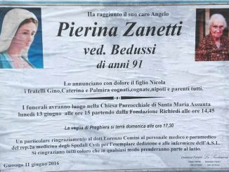 Necrologio Pierina Zanetti 2016
