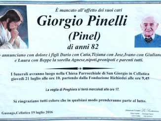 Necrologio Giorgio Pinelli 2016
