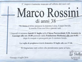 Necrologio Marco Rossini 2016