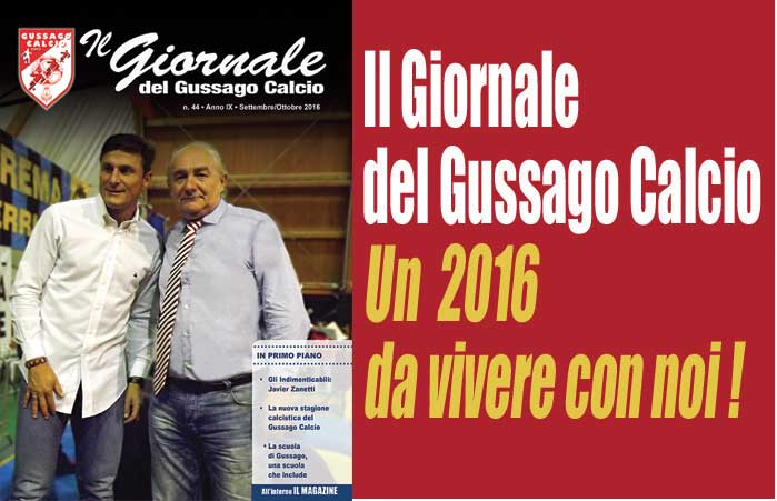 Banner Giornale Gussago Calcio 44 ottobre 2016