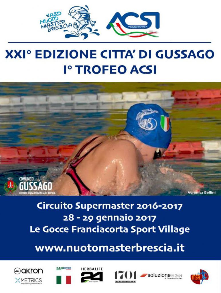 21 Trofeo Città di Gussago nuoto master gennaio 2017