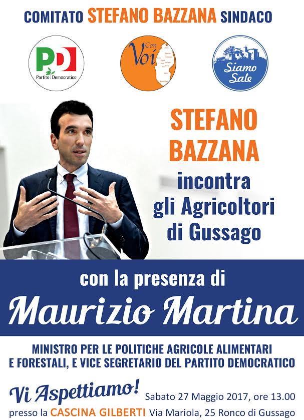 Stefano Bazzana incontra agricoltori con ministro Martina