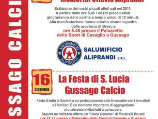 Gussago Calcio Festa Santa Lucia dicembre 2017