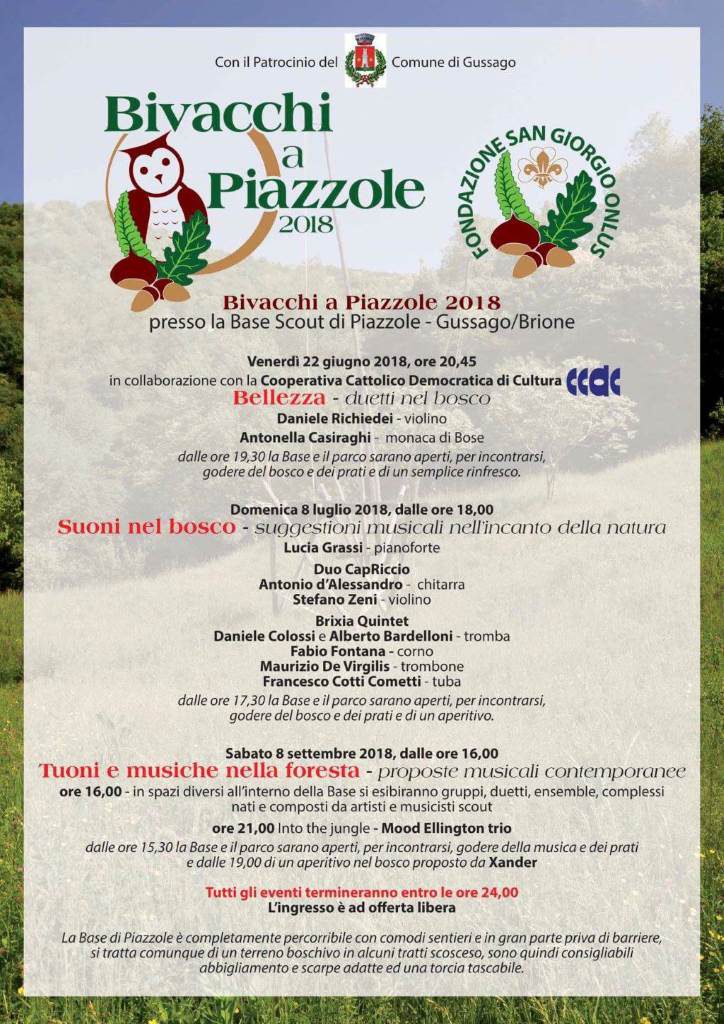 Bivacchi a Piazzole 2018