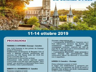 Pellegrinaggio Lourdes ottobre 2019