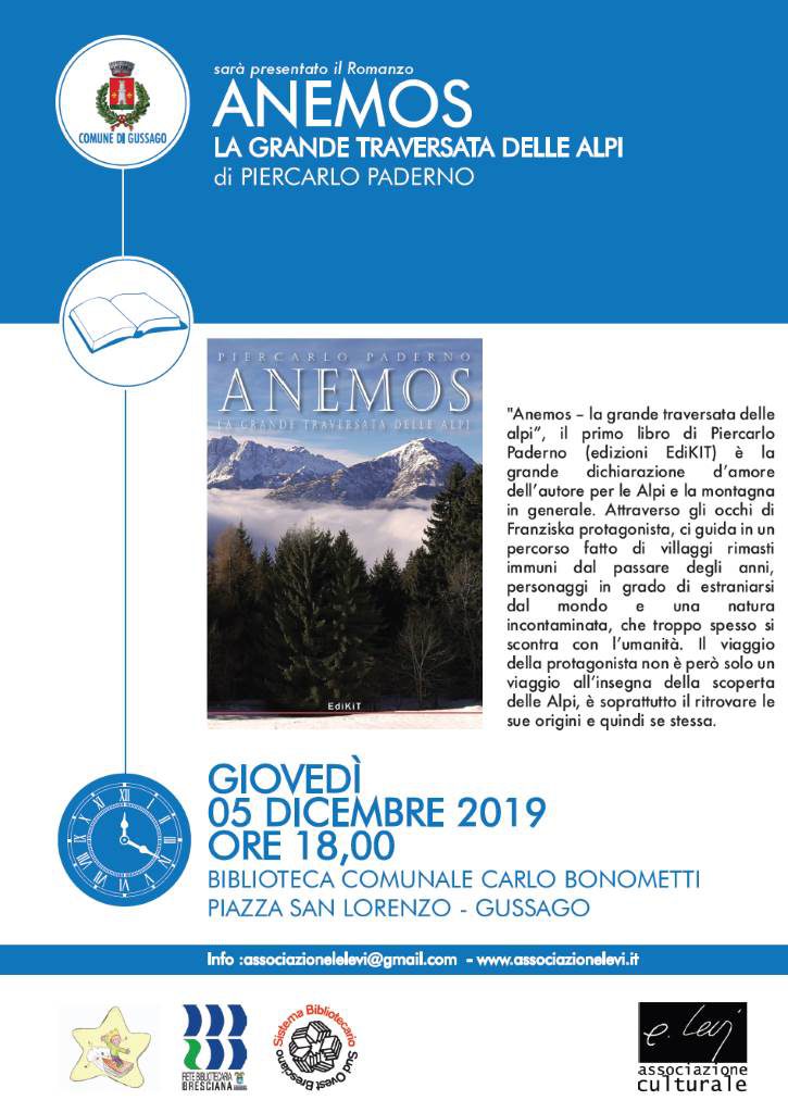 Presentazione libro "La grande traversata delle Alpi" di Piercarlo Paderno dicembre 2019