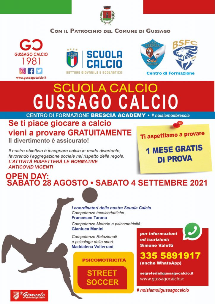 Openday Scuola Calcio Gussago Calcio agosto 2021