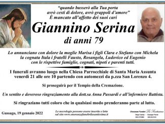 Necrologio Giannino Serina 2022