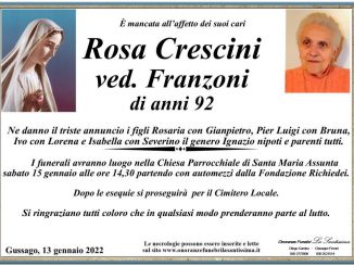 Necrologio Rosa Crescini 2022