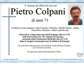 Necrologio Pietro Colpani 2022