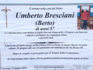 Necrologio Umberto Bresciani 2022