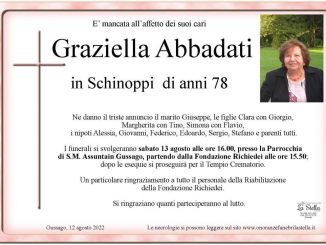 Necrologio Graziella Abbadati 2022
