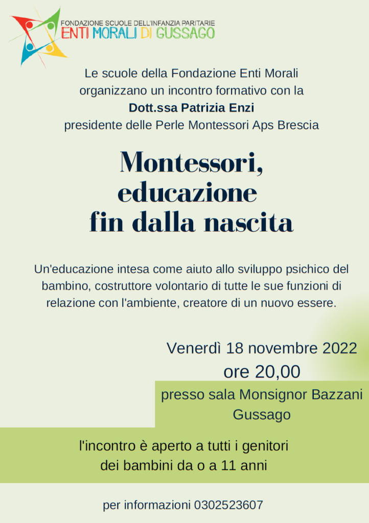 Incontro Montessori novembre 2022
