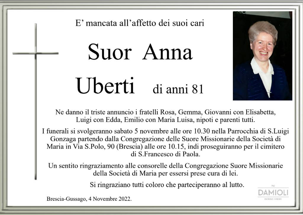 Necrologio Anna Uberti 2022