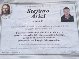 Necrologio Stefano Arici 2022