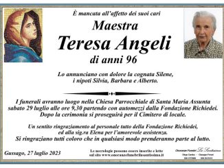 Necrologio Teresa Angeli 2023