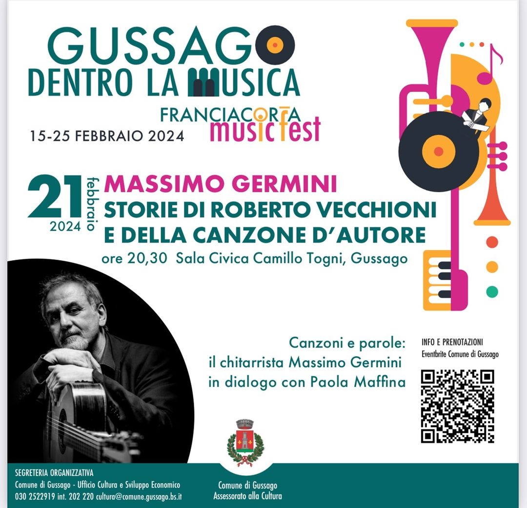 Franciacorta Music Fest - Storie di Roberto Vecchioni e della canzone d'autore con Massimo Germini